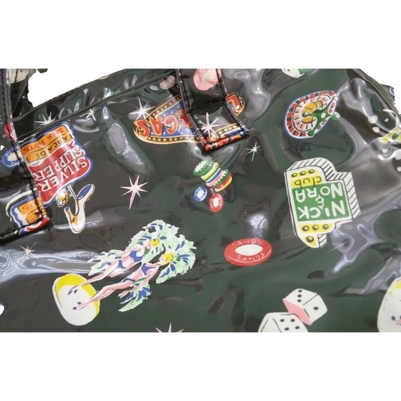 NICK & NORA Travel Las Vegas Bag Tote Cosmetic Set of 2 Casino Club - Picture 4 of 10